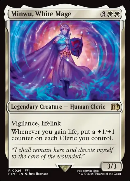 Minwu, White Mage, Magic card FIN 26 — Final Fantasy set