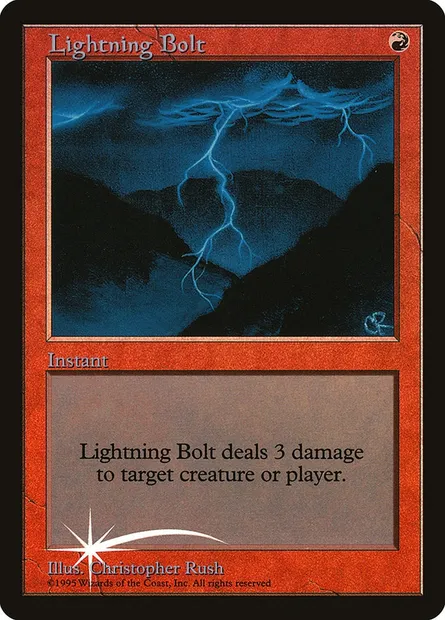 Lightning Bolt, Magic card JGP 1 — Judge Gift Cards 1998 set