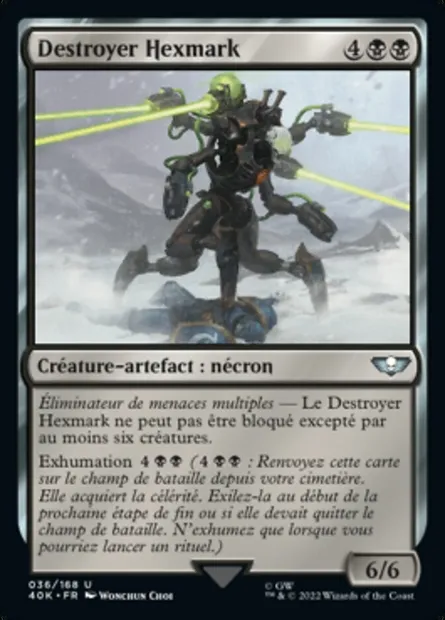 Destroyer Hexmark, carte Magic 40K 36 — extension Warhammer 40,000 Commander