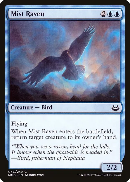 Mist Raven, Magic card MM3 43 — Modern Masters 2017 set