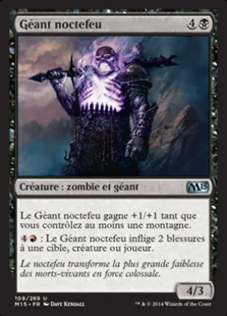 Géant noctefeu, carte Magic M15 109 — extension Magic 2015