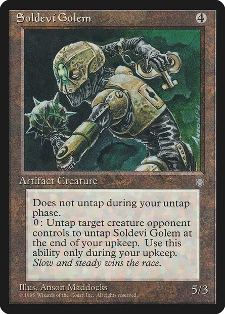 Golem soldevi, carte Magic ICE 338 — extension Ere Glaciaire