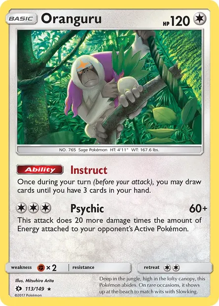 Oranguru, Pokémon card SUM 113 — Sun & Moon set