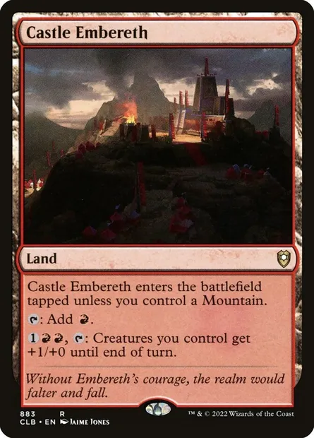 Castle Embereth, Magic card CLB 883 — Commander Legends: Battle for Baldur's Gate set