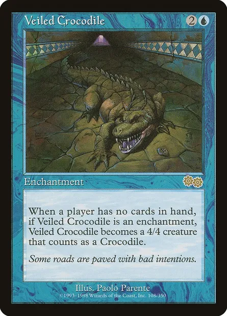Crocodile voilé, carte Magic USG 108 — extension Epopée d'Urza