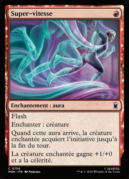 Super-vitesse, carte Magic MSH 154 — extension Marvel Super Heroes