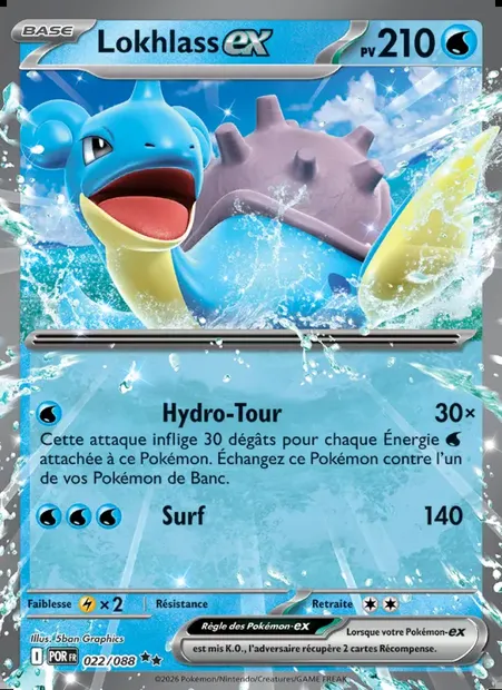 Lokhlass-ex, carte Pokémon POR 022 — extension Équilibre Parfait