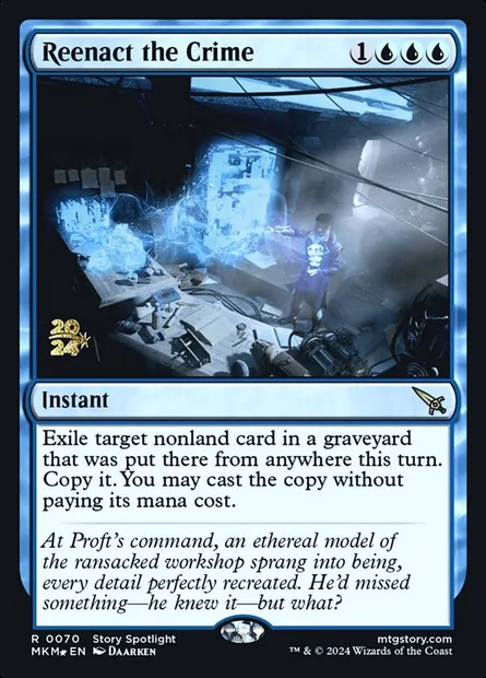 Reenact the Crime, Magic card PMKM 70s — Murders at Karlov Manor Promos set