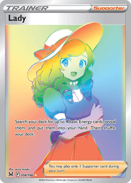 Lady, Pokémon card LOR 208 — Lost Origin set