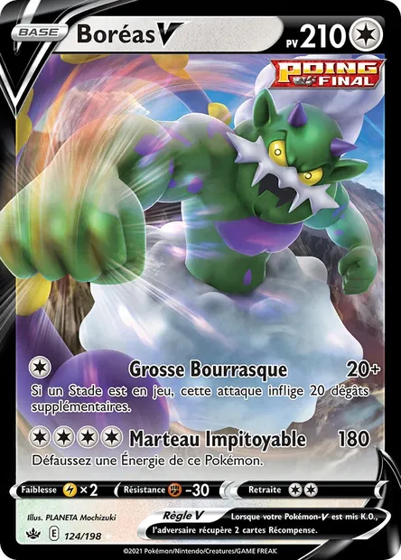 Boréas V, carte Pokémon CRE 124 — extension Règne de Glace