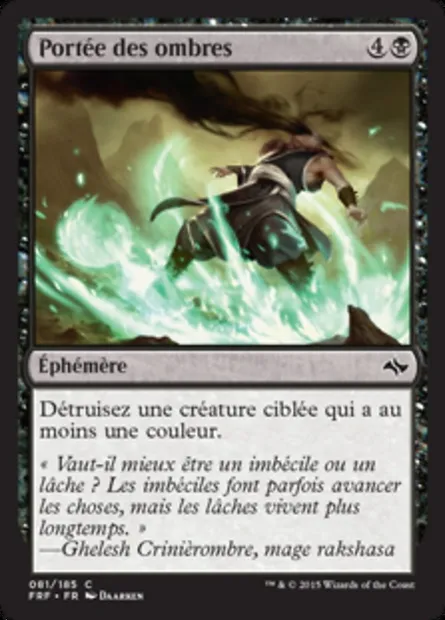 Portée des ombres, carte Magic FRF 81 — extension Destin reforgé