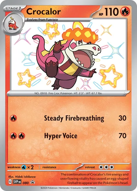 Crocalor, Pokémon card PR-SV 080 — SVP Black Star Promos set
