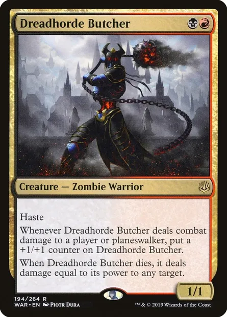 Dreadhorde Butcher, Magic card WAR 194 — War of the Spark set