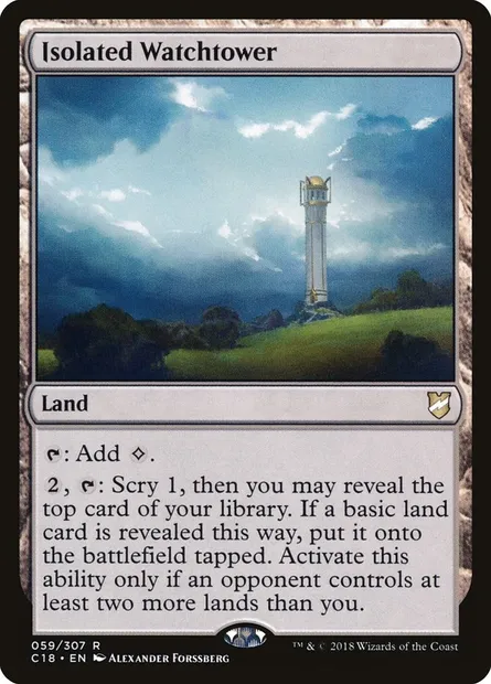 Isolated Watchtower, Magic card C18 59 — Commander 2018 set