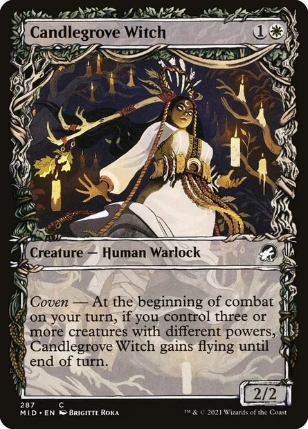 Candlegrove Witch, Magic card MID 287 — Innistrad: Midnight Hunt set