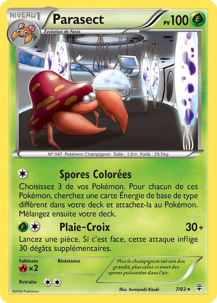 Parasect, carte Pokémon GEN 7 — extension Générations
