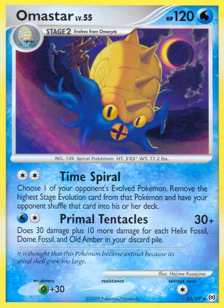 Amonistar, carte Pokémon AR 23 — extension Arceus