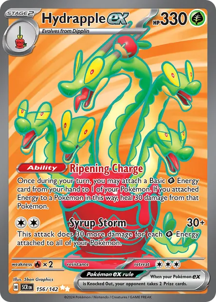 Hydrapple ex, Pokémon card SCR 156 — Stellar Crown set