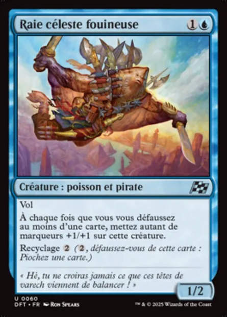 Raie céleste fouineuse, carte Magic DFT 60 — extension Aetherdrift