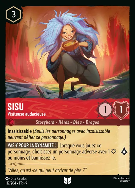 Sisu - Visiteuse audacieuse, carte Disney Lorcana CH9-119 — extension Fabuleux