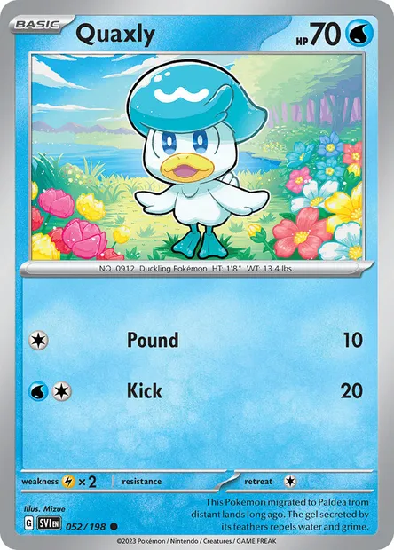 Quaxly, Pokémon card SVI 052 — Scarlet & Violet set