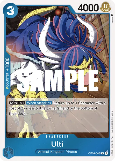 Ulti, carte One Piece OP04-043 — extension KINGDOMS OF INTRIGUE