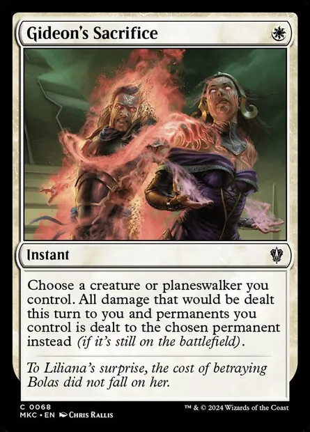 Gideon's Sacrifice, Magic card MKC 68 — Murders at Karlov Manor Commander set
