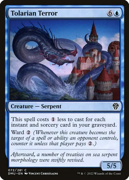Tolarian Terror, Magic card DMU 72 — Dominaria United set