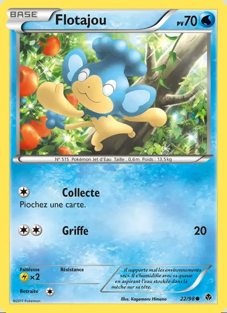 Flotajou, carte Pokémon EPO 22 — extension Pouvoirs Émergents