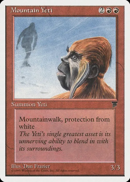 Mountain Yeti, carte Magic CHR 53 — extension Chronicles