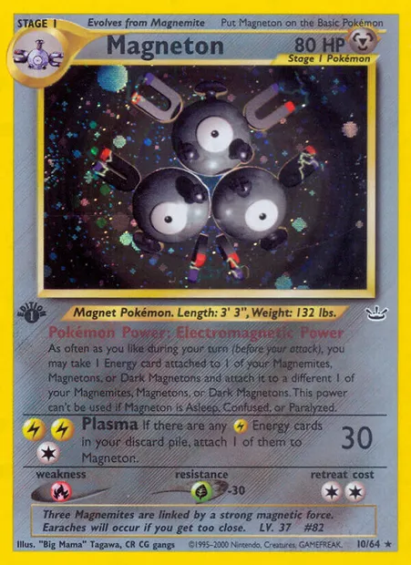 Magneton, Pokémon card NR 10 — Neo Revelation set
