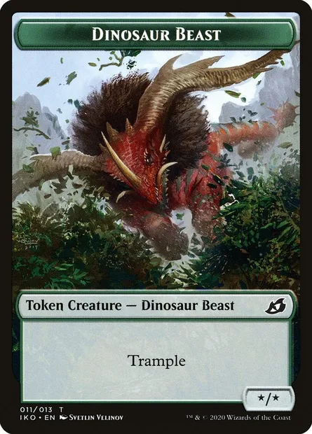 Dinosaur Beast, carte Magic TIKO 11 — extension Ikoria: Lair of Behemoths Tokens