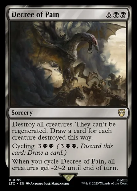 Decree of Pain, Magic card LTC 199 — Tales of Middle-earth Commander set
