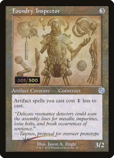 Foundry Inspector, Magic card BRR 79z — The Brothers' War Retro Artifacts set