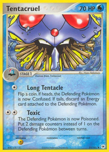 Tentacruel, Pokémon card HL 51 — Hidden Legends set