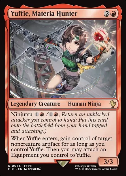 Yuffie, Materia Hunter, Magic card FIC 65 — Final Fantasy Commander set