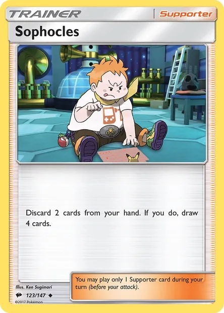 Sophocles, Pokémon card BUS 123 — Burning Shadows set