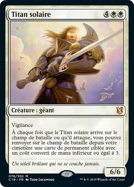 Titan solaire,, carte Magic C19 76 — extension Commander 2019