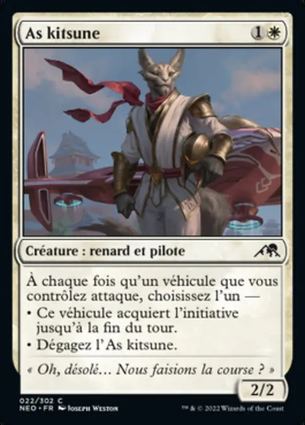 As kitsune, carte Magic NEO 22 — extension Kamigawa: La Dynastie Néon