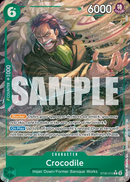 Crocodile, One Piece card ST30-010 — Luffy & Ace set