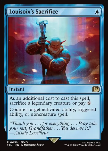 Louisoix's Sacrifice, Magic card FIN 59 — Final Fantasy set