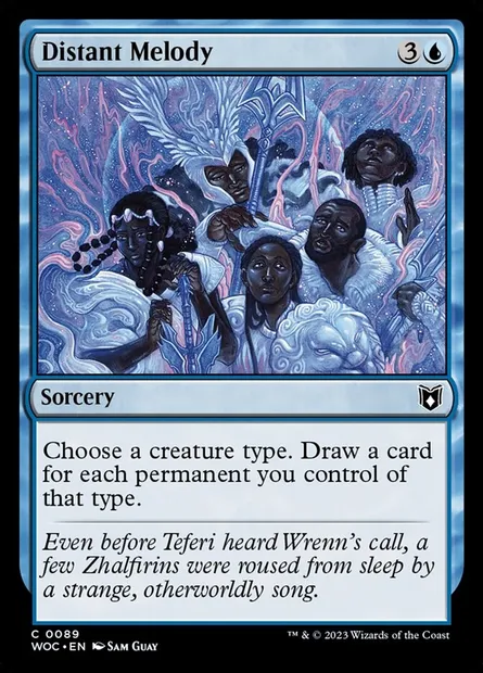 Distant Melody, Magic card WOC 89 — Wilds of Eldraine Commander set