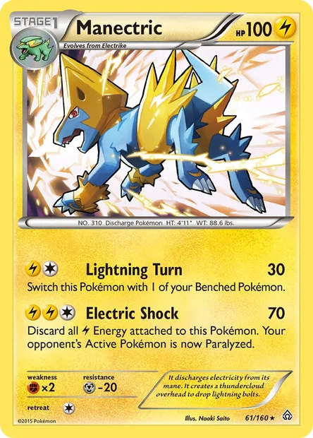 Manectric, Pokémon card PRC 61 — Primal Clash set