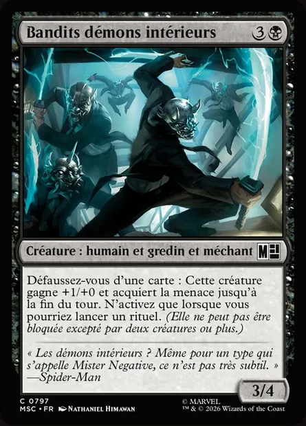 Bandits démons intérieurs, carte Magic MSC 797 — extension Marvel Super Heroes Commander