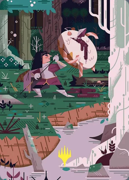 Stab Wound // Stab Wound, carte Magic AWOE 69 — extension Wilds of Eldraine Art Series