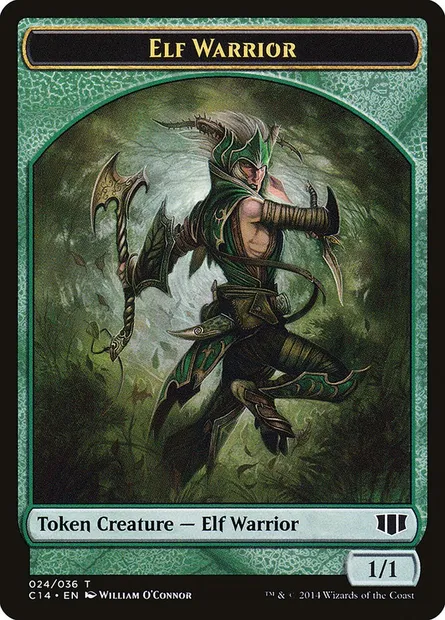 Elf Warrior, Magic card TC14 24 — Commander 2014 Tokens set