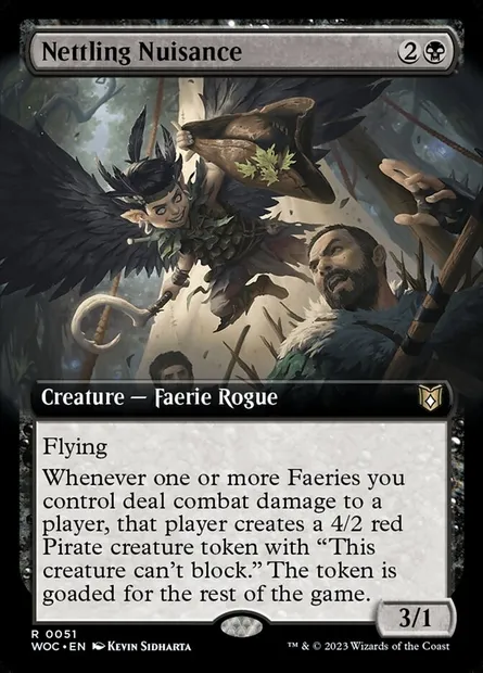 Nettling Nuisance, Magic card WOC 51 — Wilds of Eldraine Commander set