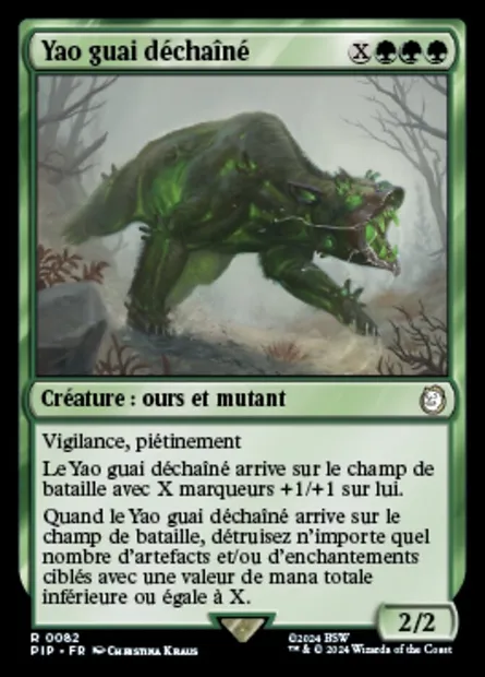 Yao guai déchaîné, carte Magic PIP 82 — extension Fallout