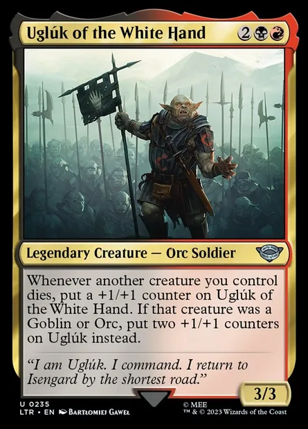 Uglúk of the White Hand, Magic card LTR 235 — The Lord of the Rings: Tales of Middle-earth set