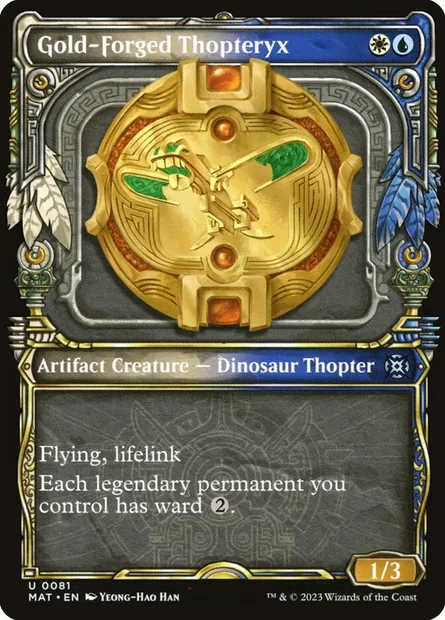 Gold-Forged Thopteryx, Magic card MAT 81 — March of the Machine: The Aftermath set